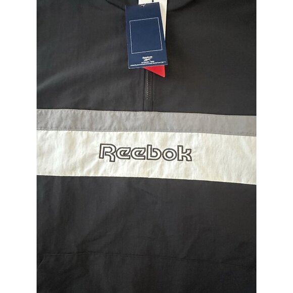 Reebok Classics Ivory League Retro Track Jacket Black Mens L, 1/4 Zip New - Picture 6 of 15